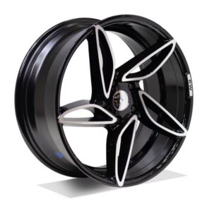RIN 17X7 PCD 4/100 ET 25 CB 78.1 56.6 MACHINED FACE AND LIP BLACK 5S701